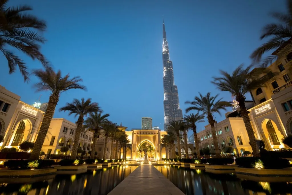 Aerial view of Downtown Dubai