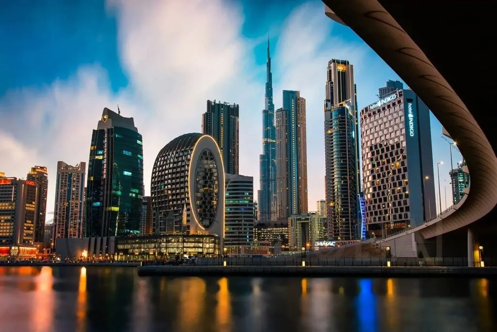 Modern skyscrapers in the Business Bay area, Dubai
