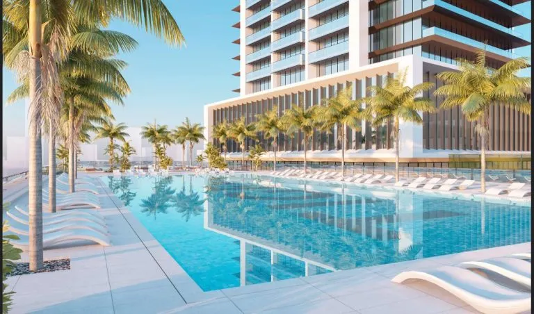 Facade of Auresta Tiger residential complex, best new developments in Dubai