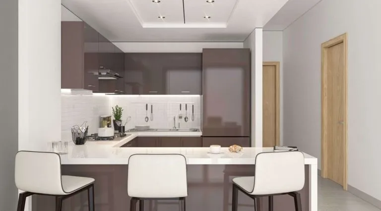 Apartment interior with sea view in Marina Living
