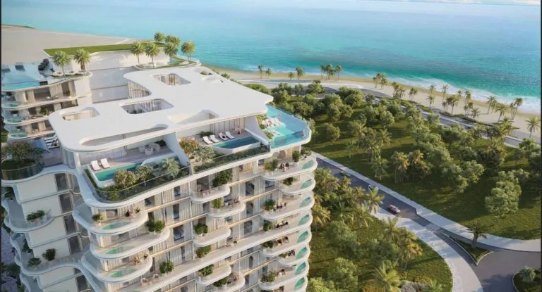Exterior of the Beach Walk project on Dubai Islands
